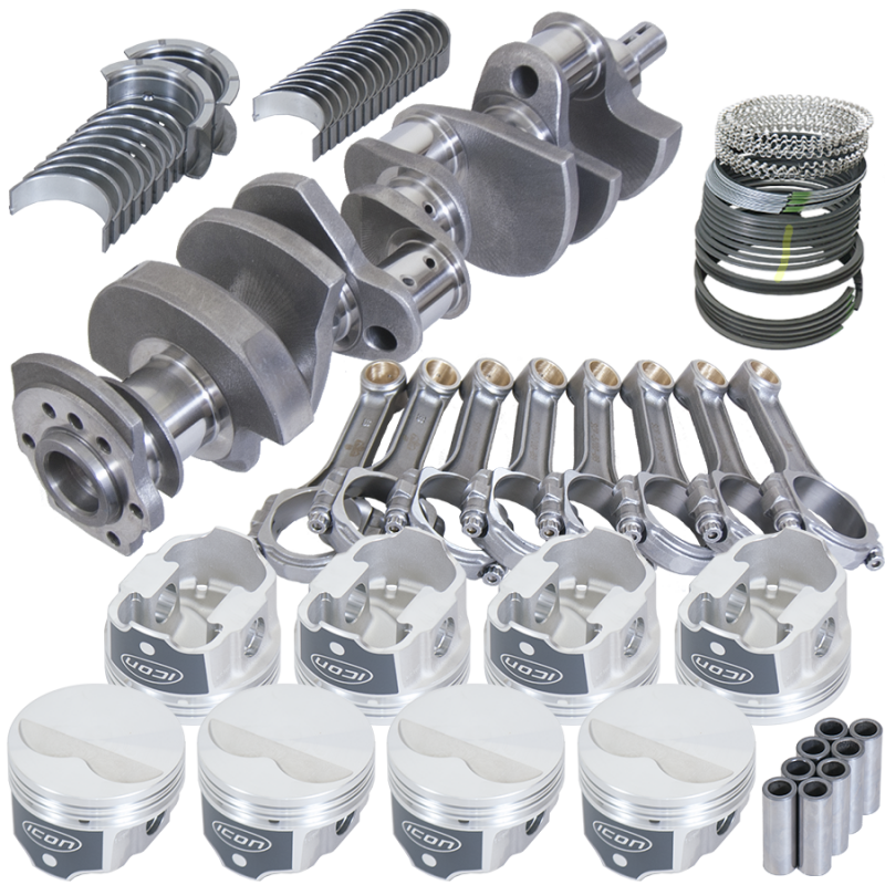 Eagle Chevy 350 3.480in Crank 5.700in I-Beam Rods -3.7cc Flat Top 4.000in Pistons Rotating Assembly