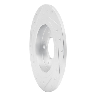 R1 Concepts R1 18-25 Hyundai Kona Rear Right Drilled & Slotted Silver Brake Rotor