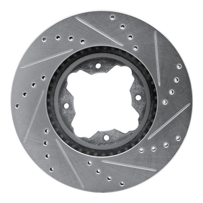 R1 Concepts R1 91-97 Acura CL Front Left Drilled & Slotted Silver Brake Rotor