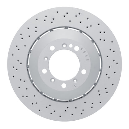 DFC 16-23 Porsche Cayman Left Front Drilled Hi-Carbon Alloy Geomet Coated Rotor
