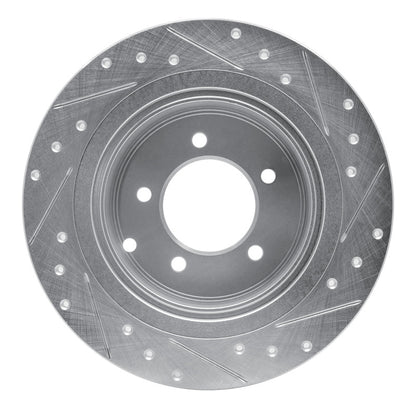 R1 Concepts R1 07-17 Chrysler 200 Rear Left Drilled & Slotted Silver Brake Rotor