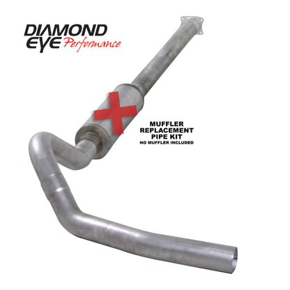 Diamond Eye Performance Diamond Eye KIT 4in Catback Single MFLR RPLCMENT PIPE SS 01-05 CHEVY/GMC 6.6L 2500/3500
