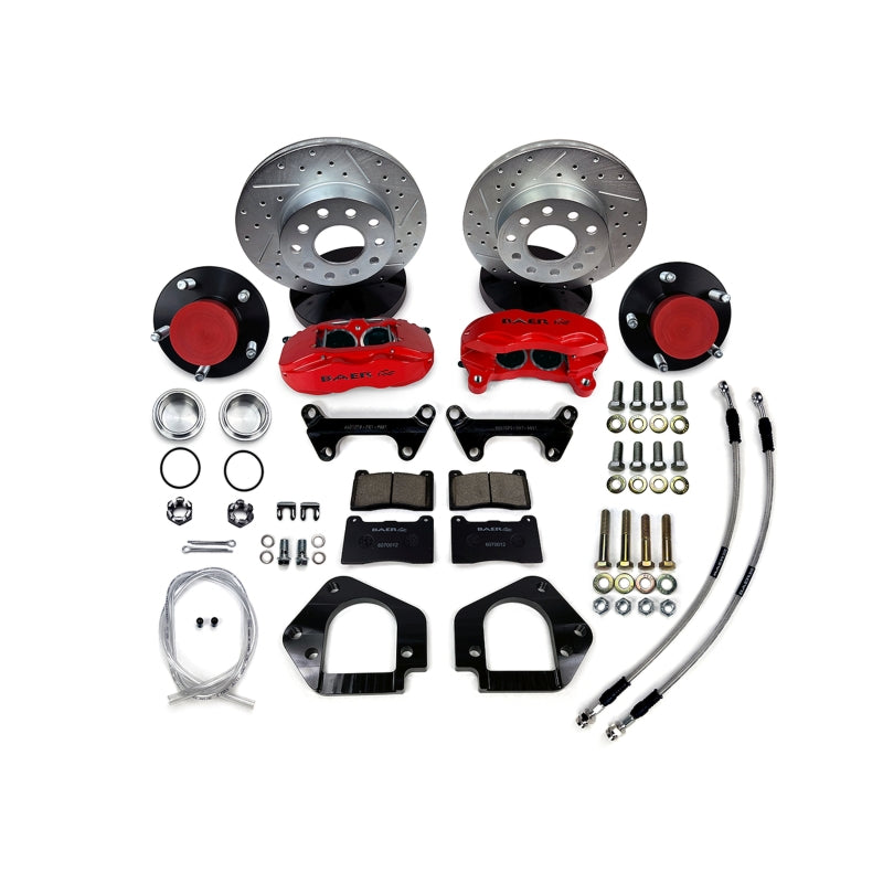 Baer Brakes 64-72 Buick Skylark 11in SS4 Alum Hub Front SDZ Brake Kit - Fire Red