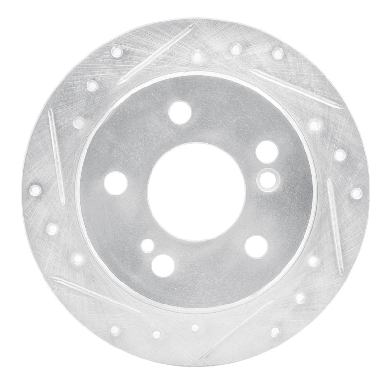 R1 Concepts R1 83-95 Mercedes-Benz E300 Rear Left Drilled & Slotted Silver Brake Rotor