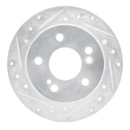 R1 Concepts R1 83-95 Mercedes-Benz E300 Rear Left Drilled & Slotted Silver Brake Rotor