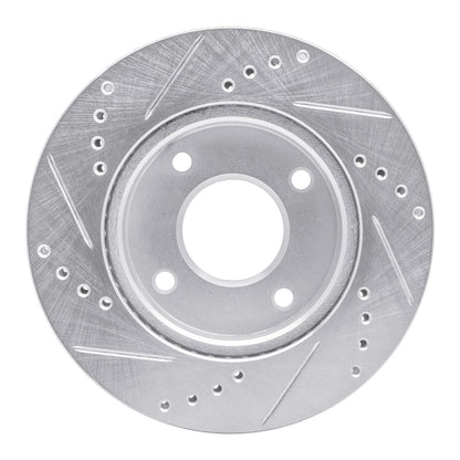 R1 Concepts R1 07-17 Nissan TIIDA (Mexico) Front Right Drilled & Slotted Silver Brake Rotor