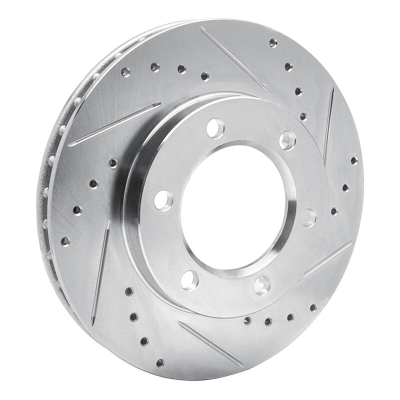 R1 Concepts R1 71-91 Chevrolet Blazer Front Right Drilled & Slotted Silver Brake Rotor