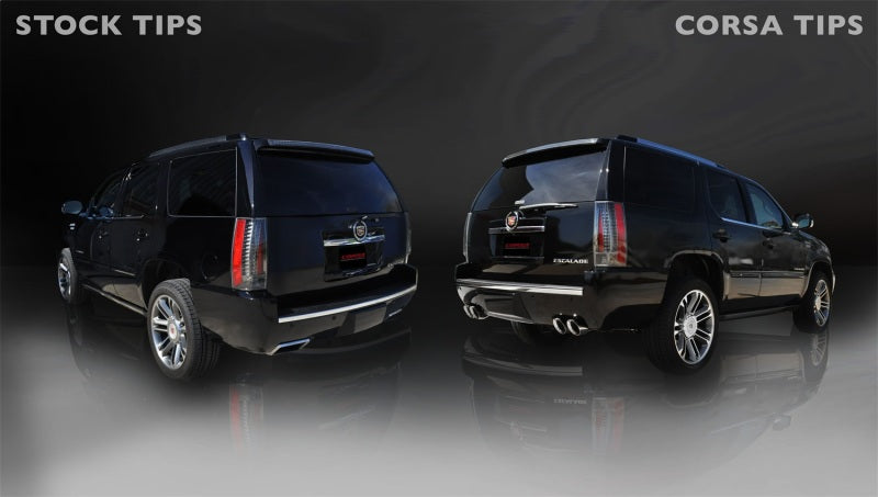 CORSA Performance Corsa 2012-2014 Cadillac Escalade DUB 6.2L V8 Polished Sport Cat-Back Exhaust