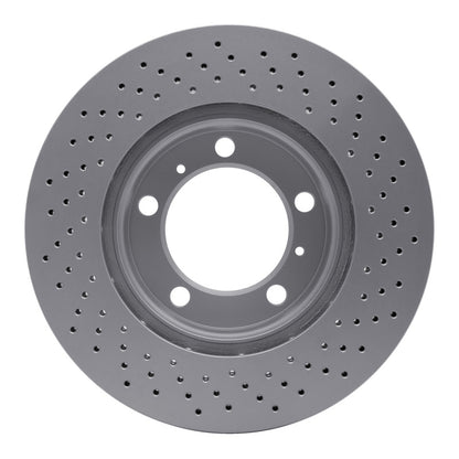 DFC 05-08 Porsche Cayman Left Front Drilled GeoSPEC Coated Rotor