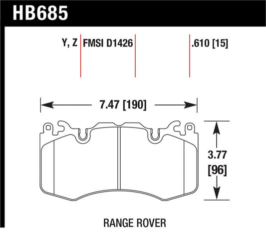 Hawk Performance Hawk 10-11 Range Rover/Range Rover Sport Supercharged LTS Front Brake Pads