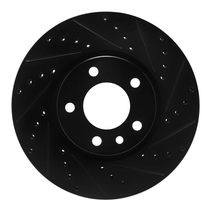 R1 Concepts R1 97-01 Cadillac CATERA Front Right Drilled & Slotted Black Brake Rotor