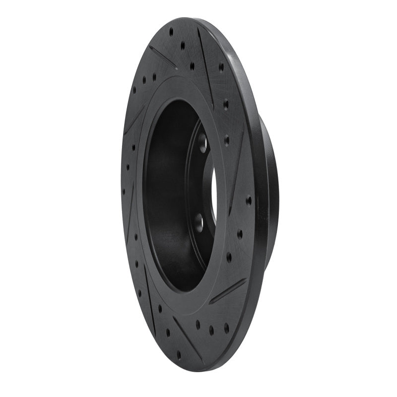 R1 Concepts R1 11-16 Mini Cooper Paceman Rear Left Drilled & Slotted Black Brake Rotor