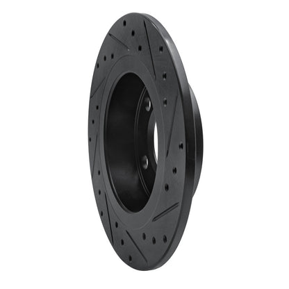 R1 Concepts R1 11-16 Mini Cooper Paceman Rear Left Drilled & Slotted Black Brake Rotor