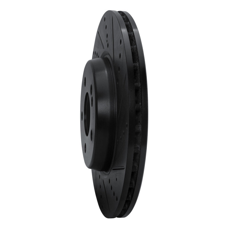 R1 Concepts R1 16-23 Mercedes-Benz GLC350e Rear Right Drilled & Slotted Black Brake Rotor