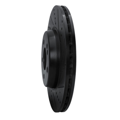 R1 Concepts R1 16-23 Mercedes-Benz GLC350e Rear Right Drilled & Slotted Black Brake Rotor