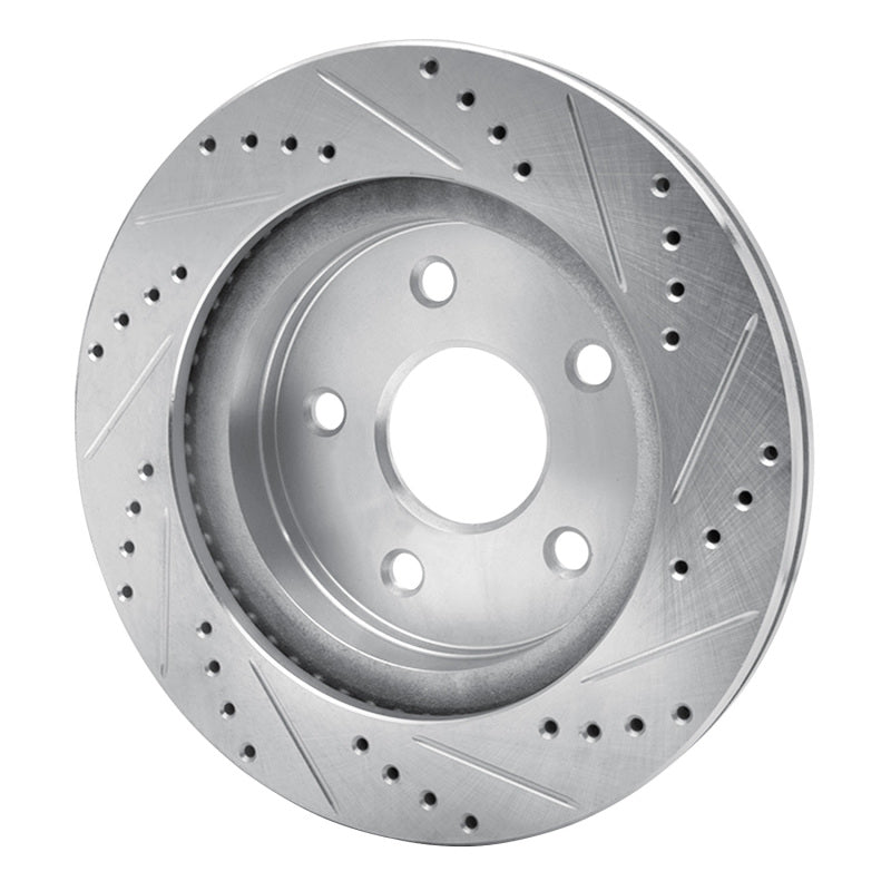 R1 Concepts R1 02-24 Dodge Ram 1500 Front Left Drilled & Slotted Silver Brake Rotor