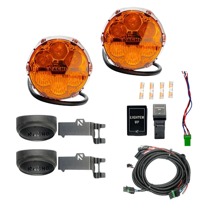 Nacho Offroad Technology Nacho Lighting Toyota SAE Combo Plug N Play Fog Light Kit - Amber