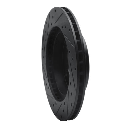 R1 Concepts R1 76-86 Jeep CJ5 Front Right Drilled & Slotted Black Brake Rotor