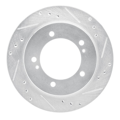 R1 Concepts R1 99-04 Chevrolet Tracker Front Right Drilled & Slotted Silver Brake Rotor