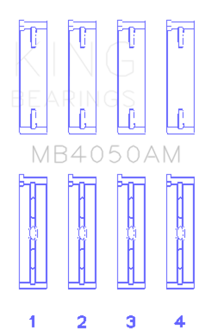 King Engine Bearings Mitsubishi 6G74/6G75 3.5L (Size STD) Main Bearing Set
