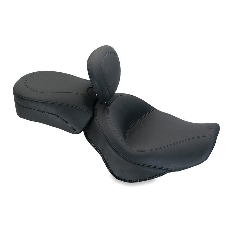 Mustang Motorcycle Mustang 10-18 Triumph Thunderbird, Storm Touring 2PC Seat w/Driver Backrest - Black