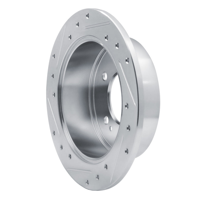 R1 Concepts R1 10-13 Kia Forte5 Rear Right Drilled & Slotted Silver Brake Rotor