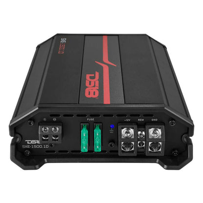 DS18 1-Channel SXE Amplifier Class D 500/1ohm 350/2ohm 200/4ohm Watts RMS- Black