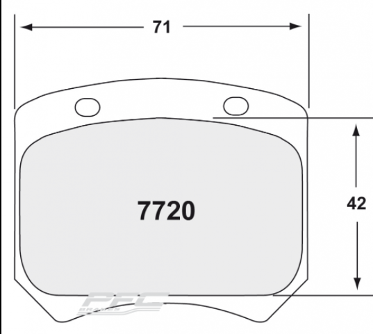 PFC 7720.332.15.44 REAR BRAKE PADS RACE 332 CMPD 15MM MINI 2-PISTON CALIPER /MORGAN/TVR