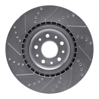 R1 Concepts R1 14-19 Fiat 500L Front Right Drilled & Slotted Silver Brake Rotor