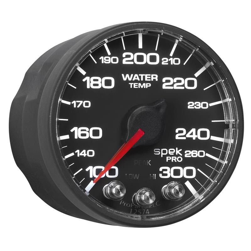 Autometer Spek-Pro 52.4mm 100-300 Deg F Digital Stepper Motor Water Temp Gauge