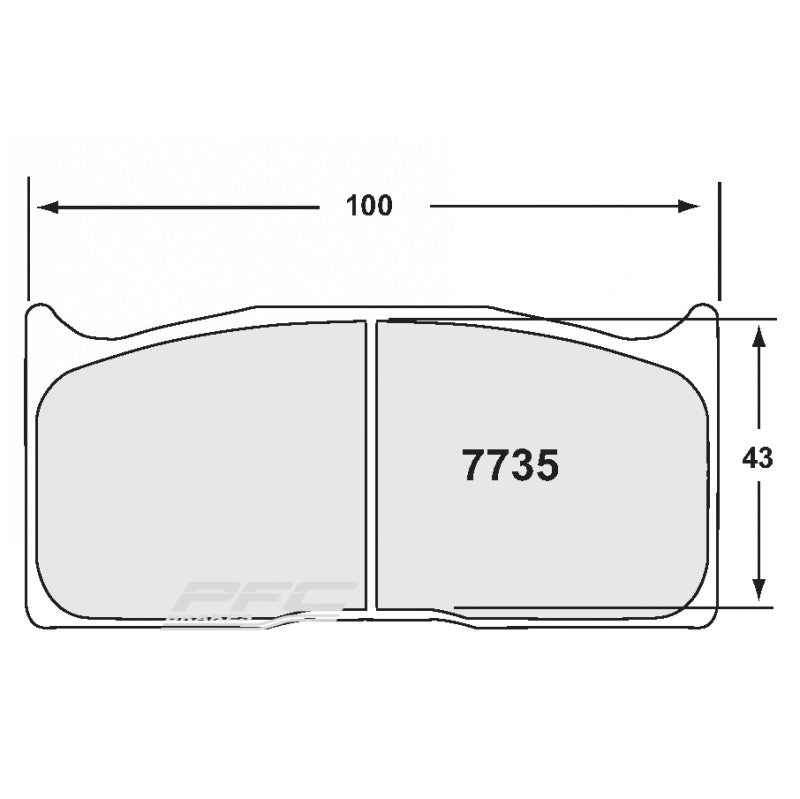 PFC 7735.84.20.44 REAR BRAKE PADS RACING 84 CMPD 20 MM FOR FORD MUSTANG GT4