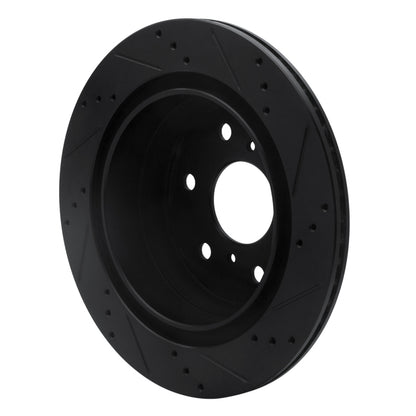 DFC 07-20 Cadillac Escalade ESV Rear Left Drilled & Slotted Black Brake Rotor
