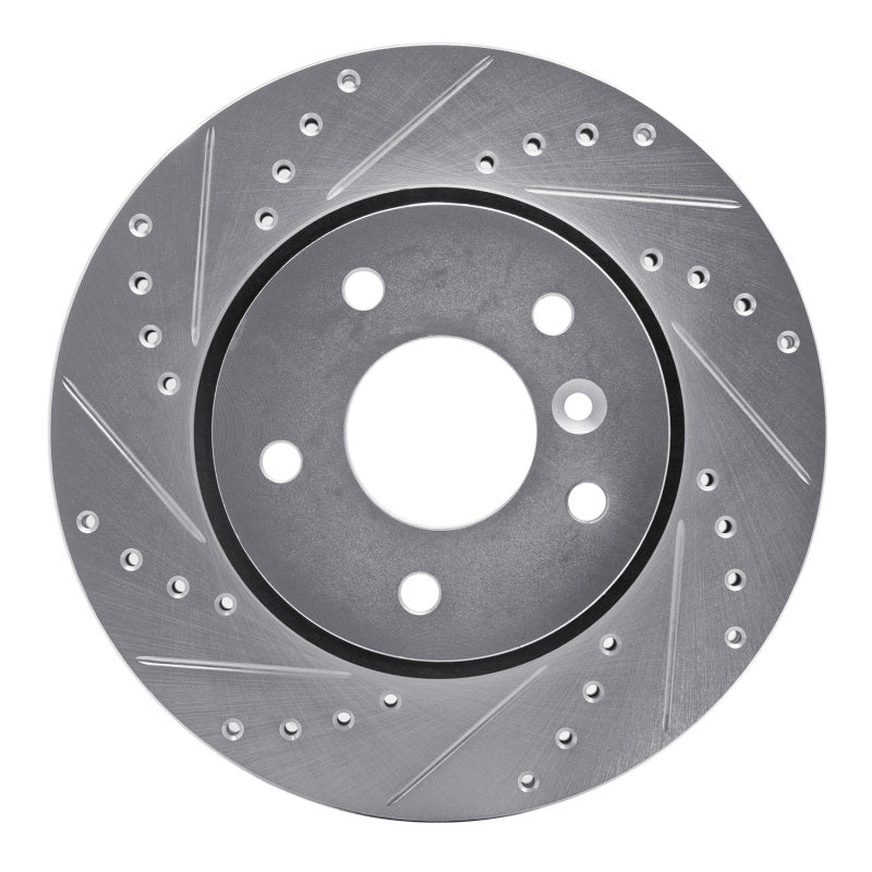R1 Concepts R1 1994-2002 Land Rover Range Rover Front Left Drilled & Slotted Silver Brake Rotor