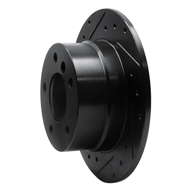 R1 Concepts R1 96-02 BMW Z3 Rear Left Drilled & Slotted Black Brake Rotor