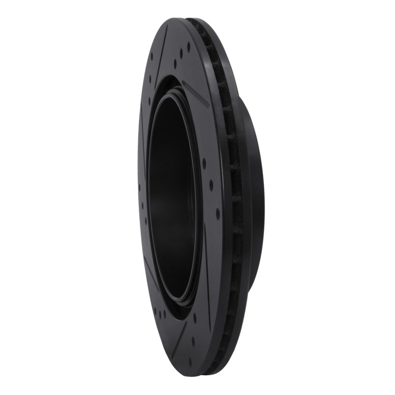 R1 Concepts R1 93-99 Dodge STEALTH Rear Right Drilled & Slotted Black Brake Rotor