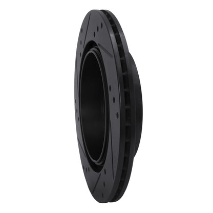 R1 Concepts R1 93-99 Dodge STEALTH Rear Right Drilled & Slotted Black Brake Rotor