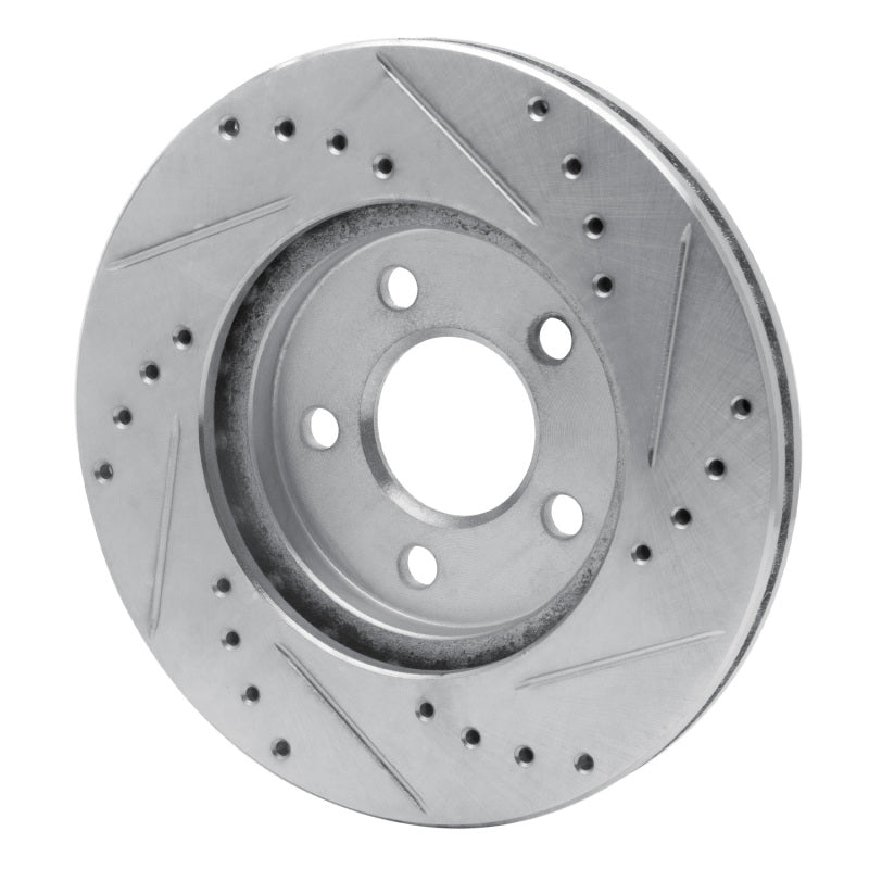 R1 Concepts R1 86-90 Chrysler Town & Country Front Left Drilled & Slotted Silver Brake Rotor