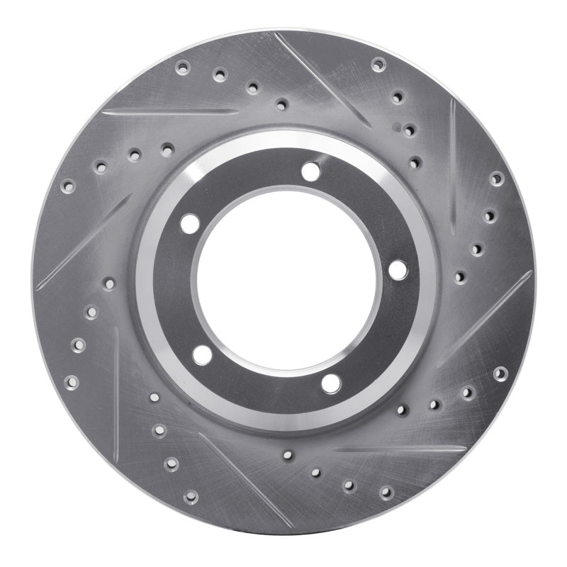 R1 Concepts R1 90-16 Land Rover Range Rover Front Right Drilled & Slotted Silver Brake Rotor