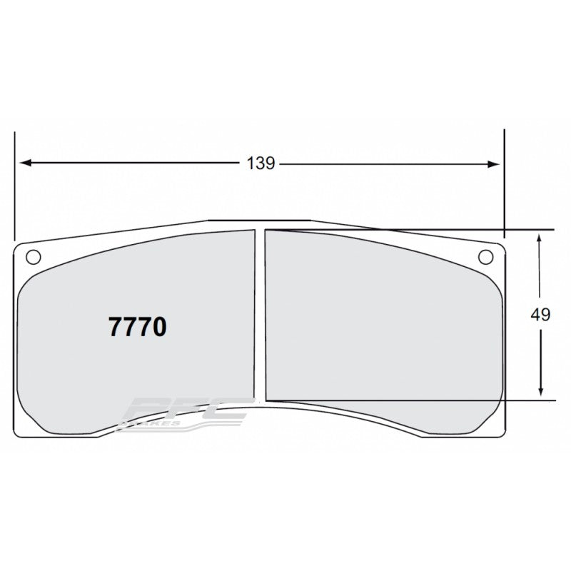 PFC 7770.84.18.44 REAR BRAKE PADS RACING 84 CMPD 18 MM FOR FORD MUSTANG GT4