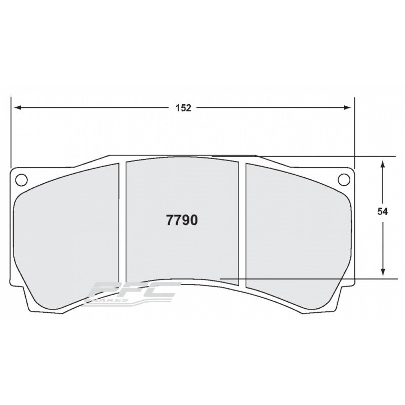 PFC 7790.82.25.44 FRONT BRAKE PADS RACING 82 CMPD 25 MM FOR BMW M3 GT4/MCLAREN 570S GT4