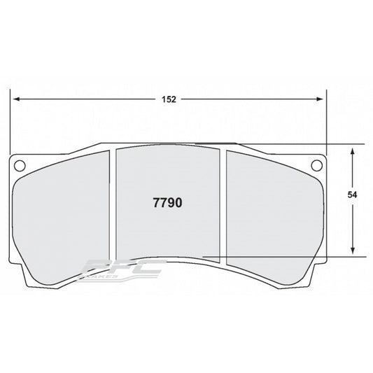 PFC 7790.82.25.44 FRONT BRAKE PADS RACING 82 CMPD 25 MM FOR BMW M3 GT4/MCLAREN 570S GT4