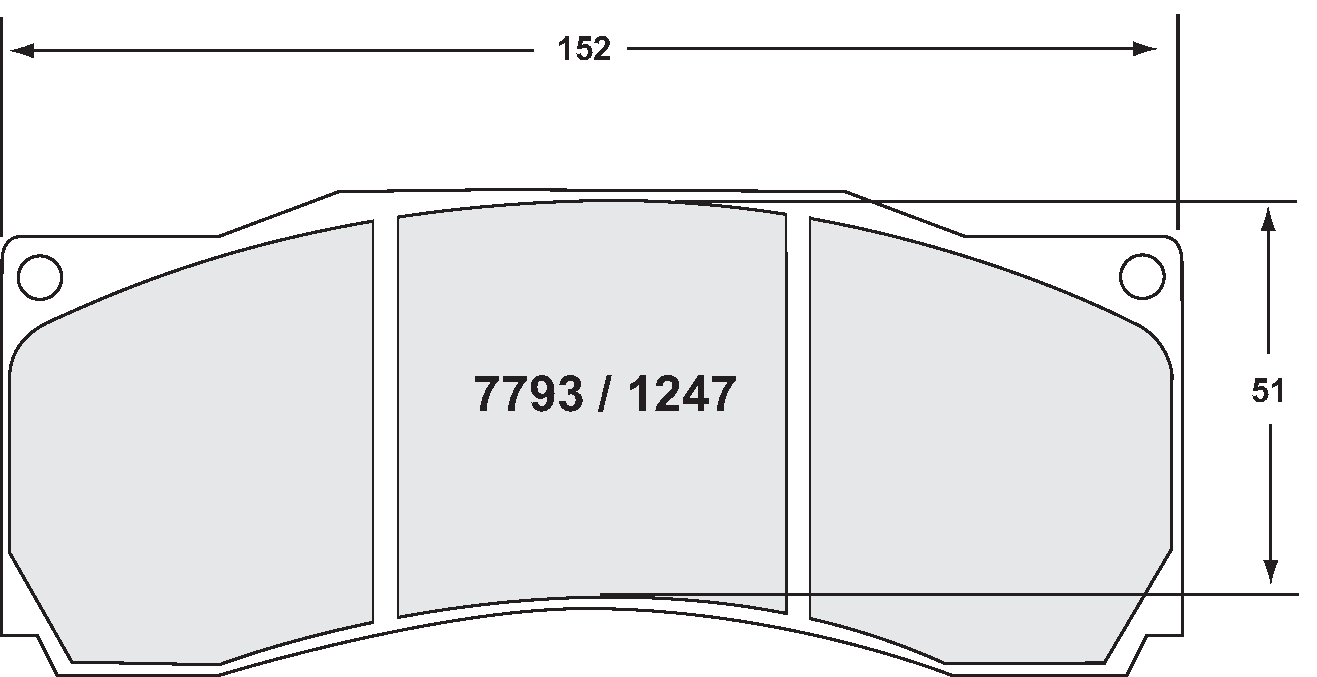 PFC 7793.93.18.44 BRAKE PADS RACE 93 CMPD 18MM AP-RACING CP5555/CP3894, JBT CB6P, STOPTECH ST60, D2 / K-SPORT 8-PISTON CALIPER