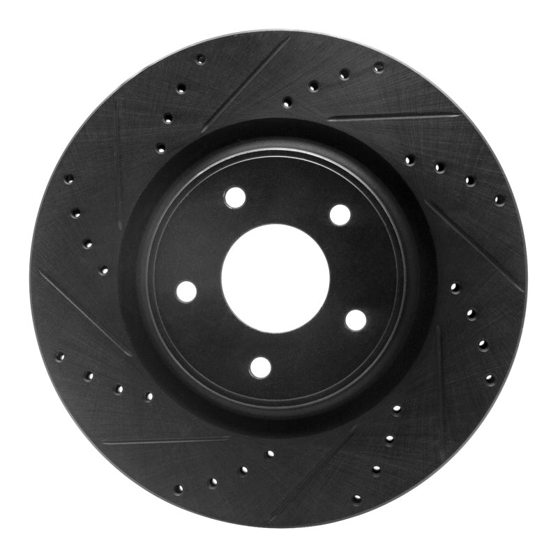 R1 Concepts R1 14-19 Nissan X-Trail (Mexico) Front Left Drilled & Slotted Black Brake Rotor