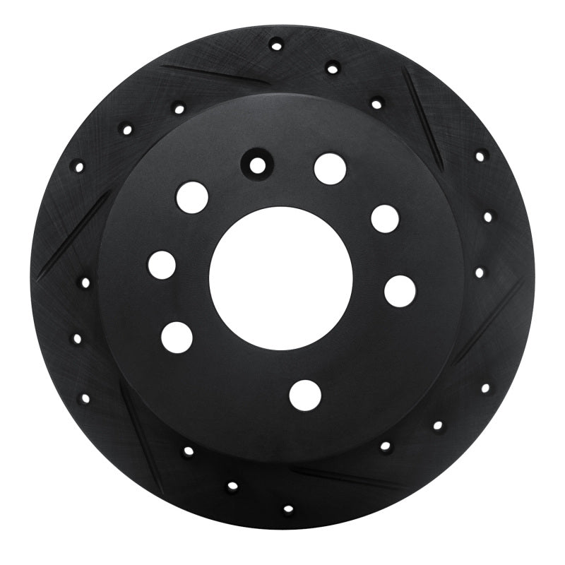 R1 Concepts R1 94-96 Saab 900 Rear Right Drilled & Slotted Black Brake Rotor