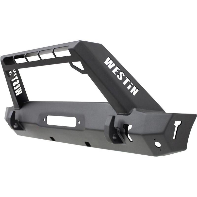 Westin 18-19 Jeep Wrangler JL WJ2 Stubby Front Bumper - Textured Black