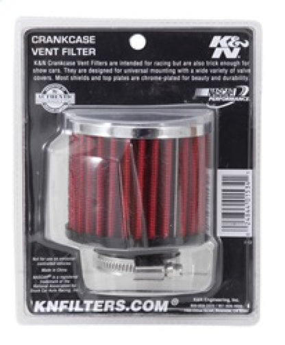 K&N Engineering K&N 1.375 inch ID 3 inch OD 2.5 inch H Clamp On Crankcase Vent Filter