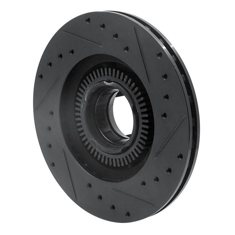 R1 Concepts R1 93-94 Ford Explorer Front Left Drilled & Slotted Black Brake Rotor