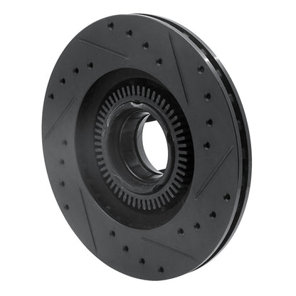 R1 Concepts R1 93-94 Ford Explorer Front Left Drilled & Slotted Black Brake Rotor