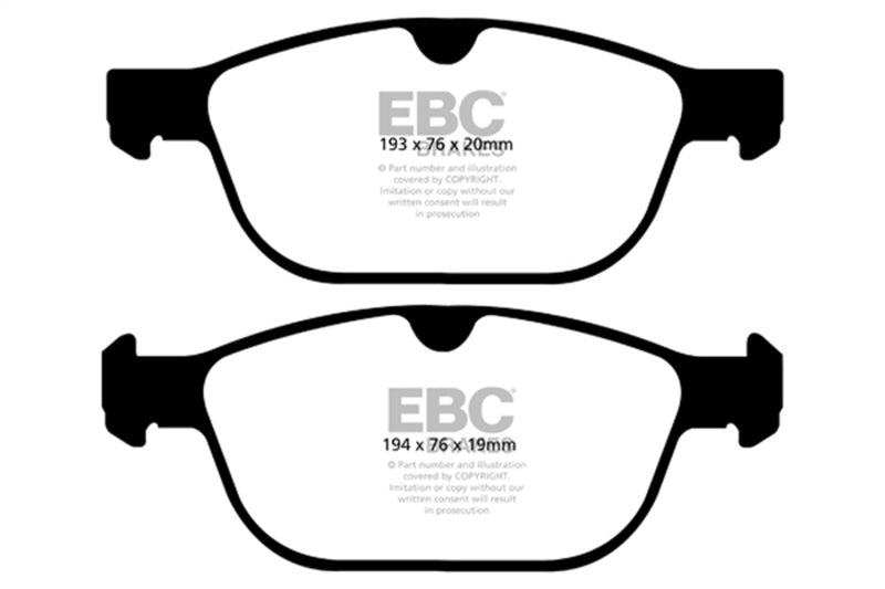 EBC 08+ Volvo XC60 3.0 Turbo Yellowstuff Front Brake Pads