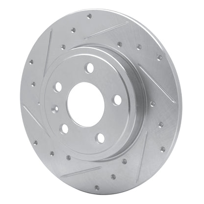 R1 Concepts R1 00-09 Audi A4 Quattro Rear Left Drilled & Slotted Silver Brake Rotor